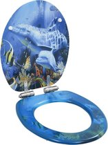 Toiletbril met soft-close deksel MDF dolfijnen print