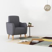 Fauteuil stof lichtgrijs