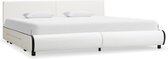 Bedframe met lades kunstleer wit 180x200 cm