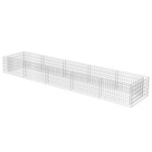Gabion Plantenbak - Gegalvaniseerd Staal - Zilver - 450x90x50 cm