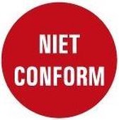 Niet conform controlesticker, op vel 40 mm - 10 per kaart