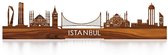 Standing Skyline Istanbul Palissander hout - 40 cm - Woondecoratie design - Decoratie om neer te zetten - WoodWideCities