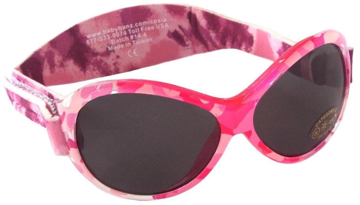Banz - UV-beschermende zonnebril voor kinderen - Retro - Roze Diva - maat Onesize (0-2yrs)