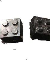 Petra's Sieradenwereld - Manchetknopen Lego zwart