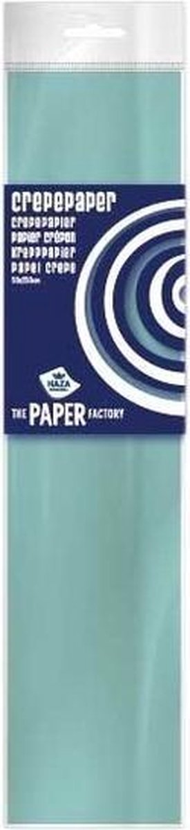 6x Crepe papier plat lichtblauw 250 x 50 cm - Knutselen met papier - Knutselspullen