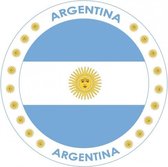 75x Bierviltjes Argentinie thema print - Onderzetters Argentijnse vlag - Landen decoratie feestartikelen