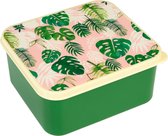 Lunchbox met palmbladeren