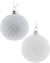 Cotton Ball Lights kerstballen wit - Snowflake 12 ballen
