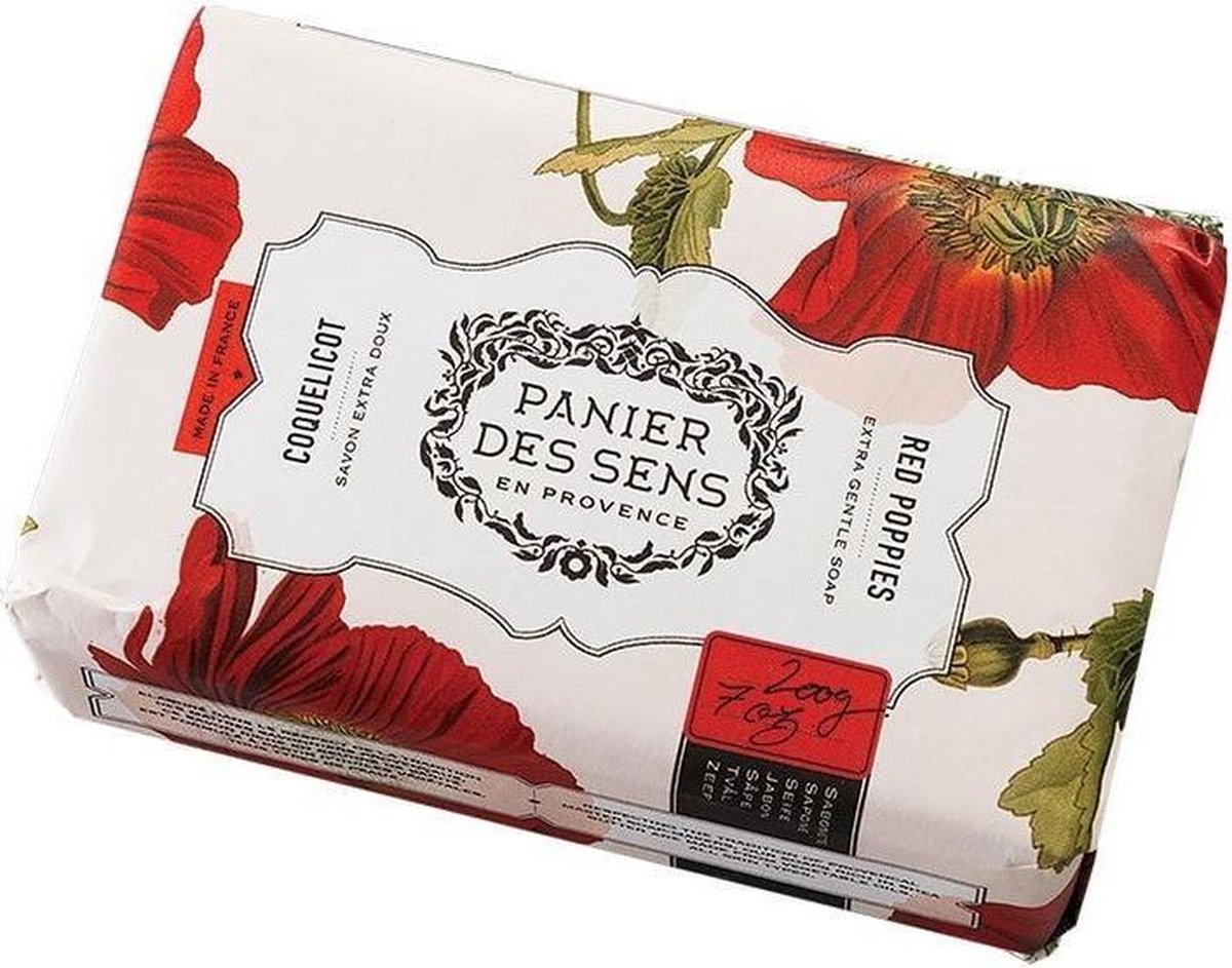 Panier Des Sens Shea Butter Soaps Extra Gentle Soap Zeep Red Poppies 200gr