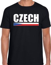 Czech / Tsjechie supporter t-shirt zwart voor heren 2XL