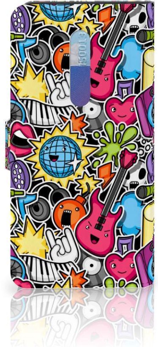 Xiaomi Redmi K20 Pro Wallet Case met Pasjes Punk Rock