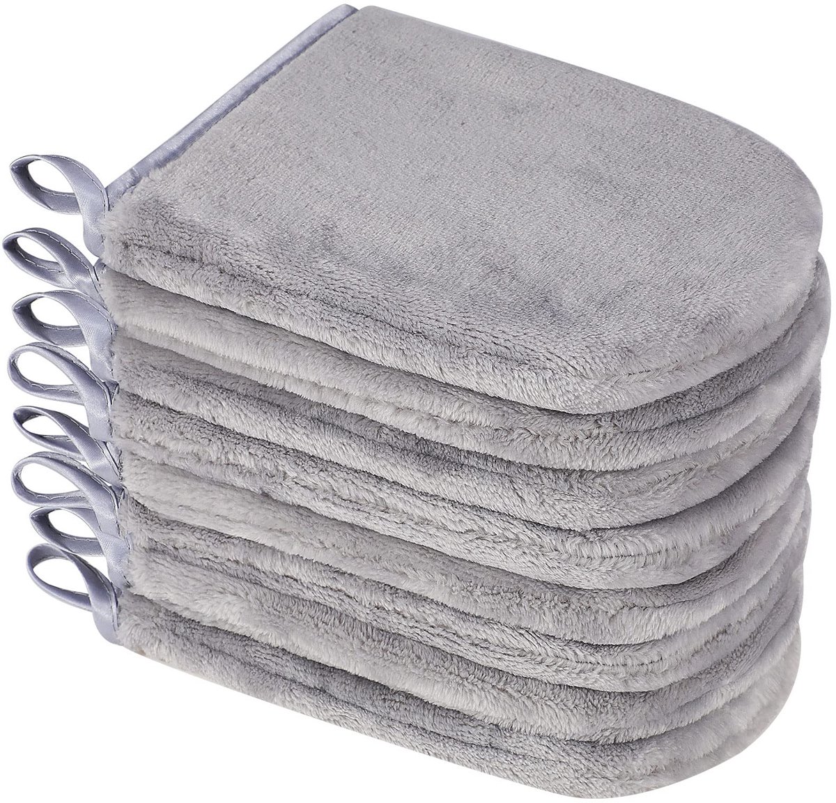 Ibenzoa® Set van 8 Microvezel Washandjes, Zachte Washandschoen en Makeup Remover – Duurzaam en Veilig voor Alle Huidtypen