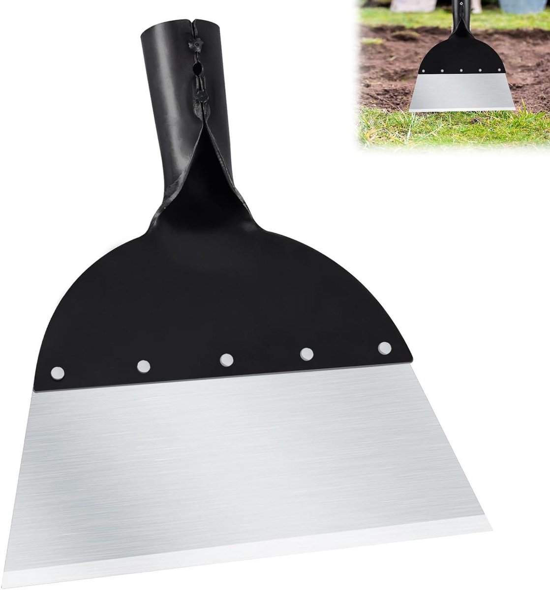 Outdoor tuinschep 235 cm - Dikke wiedschep multifunctioneel - Stalen platte schep - Onkruidverdelger voor tuinhulp - Voor tuin huis boerderij