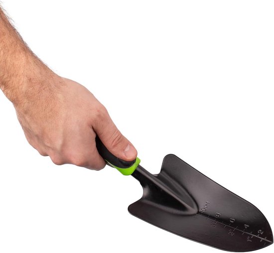 Bloempot van staal voor planten en verplanten - Plantentroffel met antislip handgreep - Tuinschep 8 cm werkbreedte — afbeelding 5