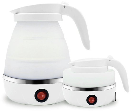 Mini -vouwketel - 600 ml - Silicone Electric Kettle - Draagbare intrekbare elektrische ketel - elektrische ketel met roestvrijstalen basis
