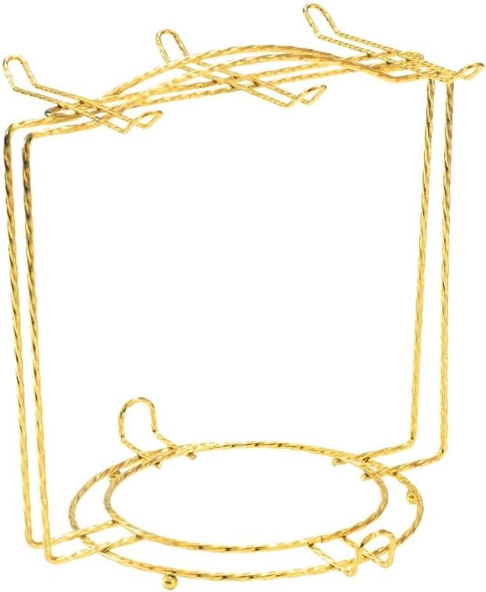 Koffiekopjeshouder - Metalen bekerhouder voor 6 koffiekopjes - Goudkleurig