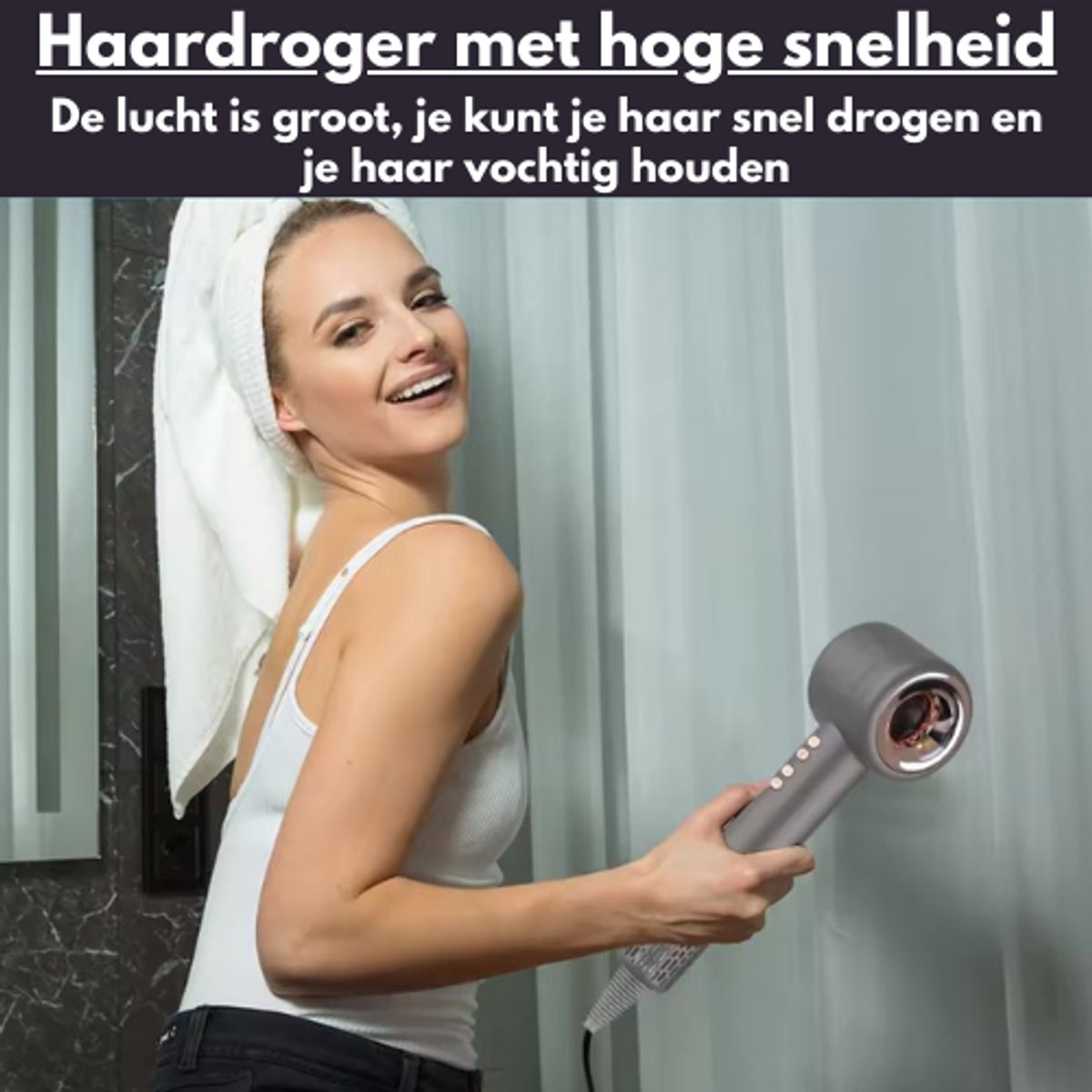 BOX-ON BRANDS PureVolt Diffuser Föhn met 6 Opzetstukken - afbeelding 3