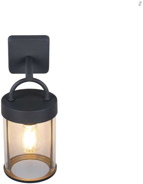 REALITY ALMERIA - Wandlamp - Antraciet - excl. 1x E27 4 W - Wandmontage - Buitenverlichting - IP44