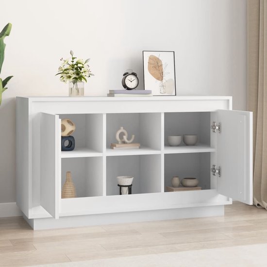 Dressoir met lade 101x35x76 cm spaanplaat wit kopen