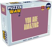 Puzzle Texte - Violet - Incroyable - Puzzle 1000 pièces adultes