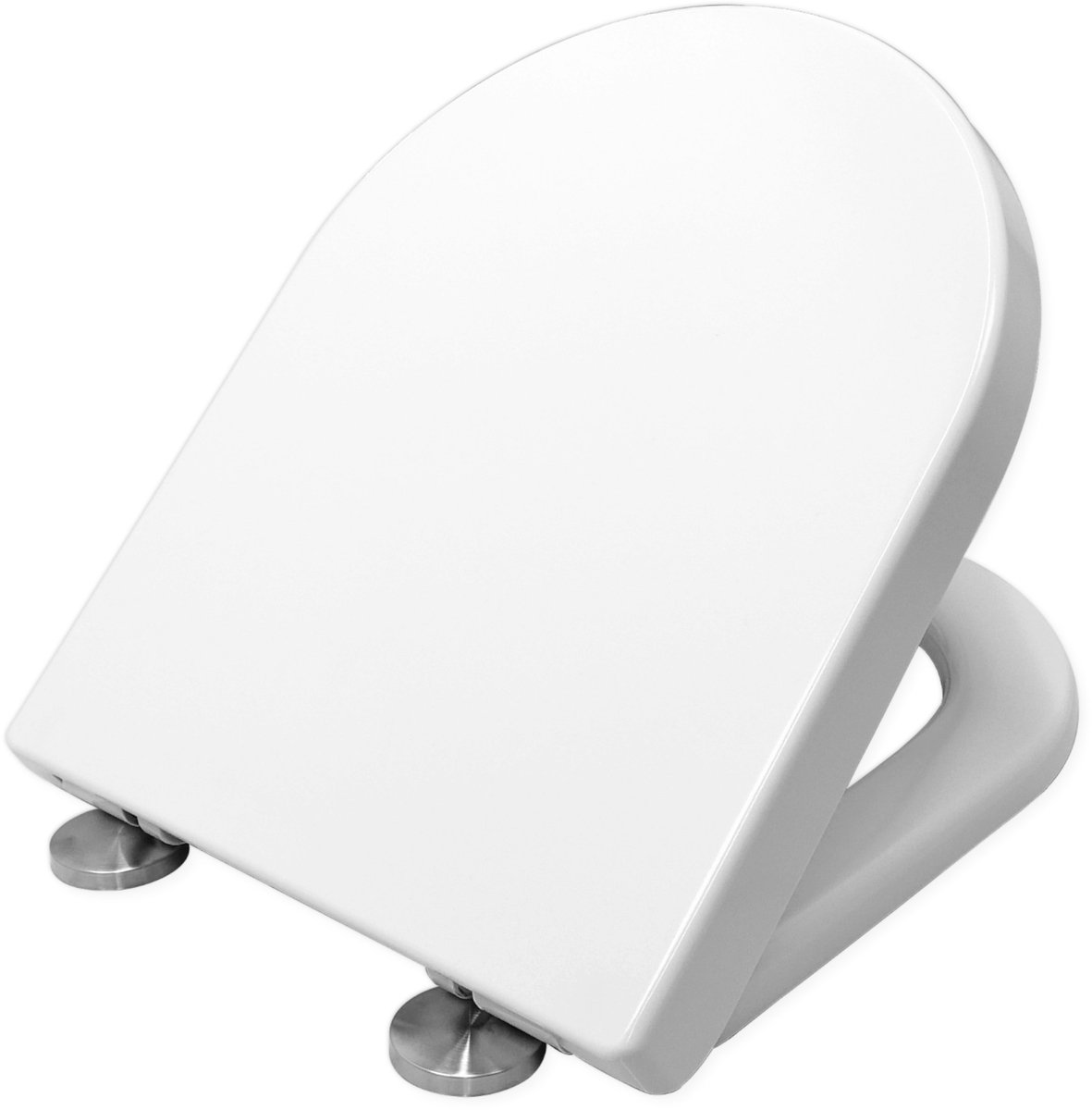 LAVITA® WC-Bril SOGO - Wit - Softclose Antibacterieel - Toiletbril met deksel - Toiletzitting - Duroplast - voor badkamers, toiletten