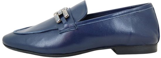Stravers - Mocassins plats pointure 43 en Cuir Blauw grande taille Chaussures à enfiler femme