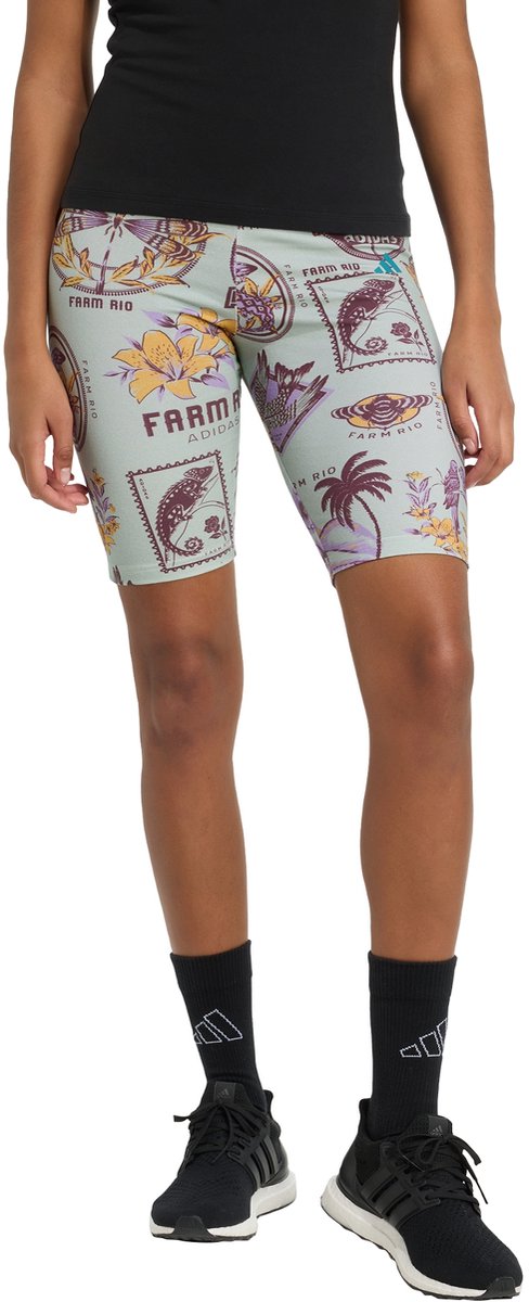adidas Sportswear adidas X Farm fietsshort Dames Grijs