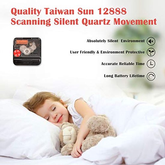 Houten Wandklok 34 Cm TAHEAT Zonnebloem Muurklok 34 Cm – Landelijke Stijl, Stil Uurwerk Voor Keuken Of Woonkamer Stille Klok Geen Tikken