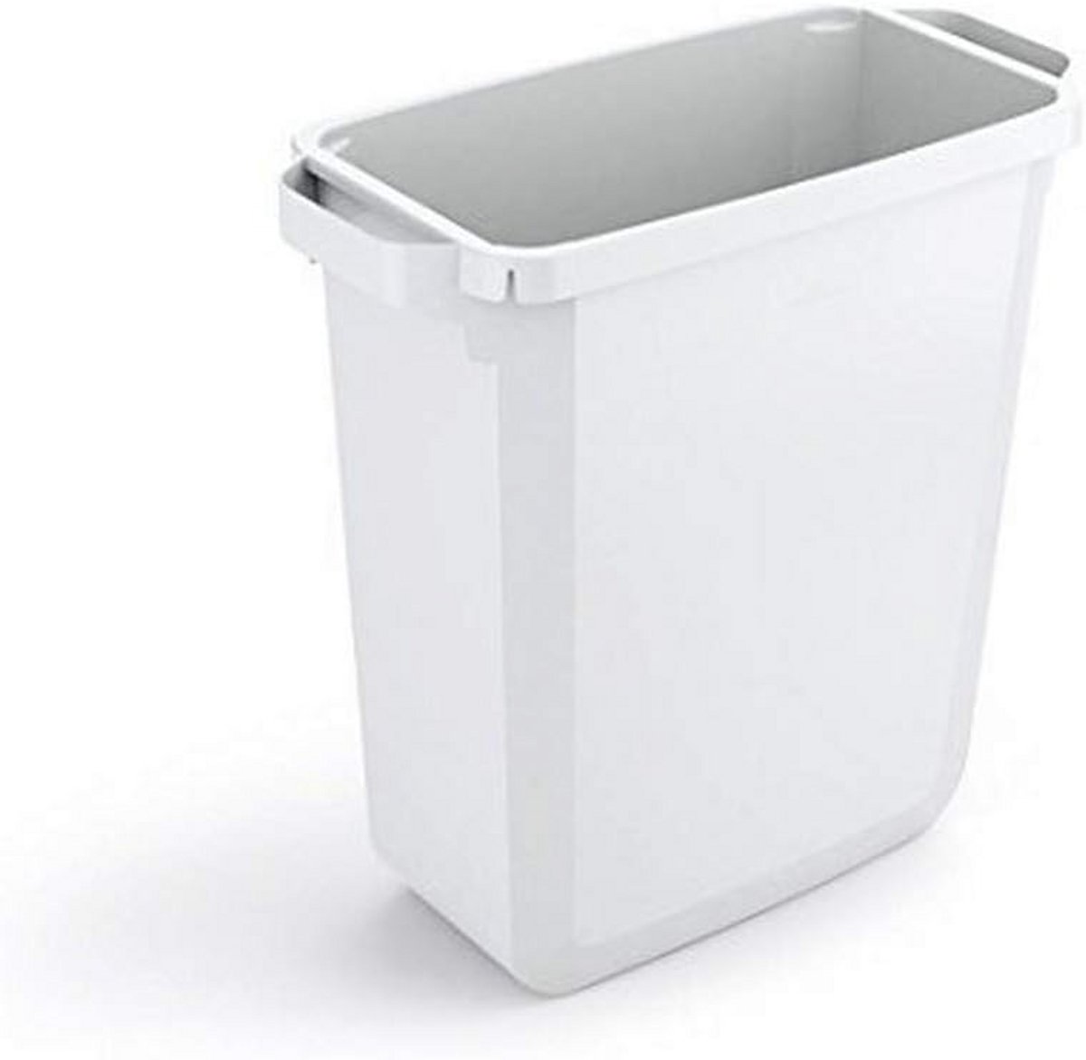 Afvalbak 60 liter - Wit Polypropyleen met Handvatten voor Recycling