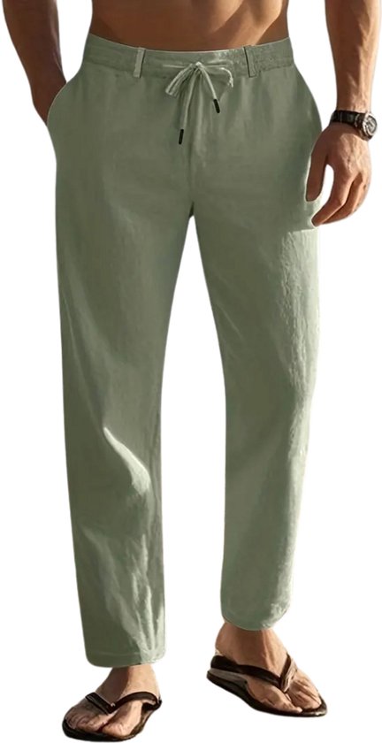 Livano Linnen Broek Heren Zomerbroek Volwassenen Lange Broek livano-linnen-broek-heren-zomerbroek-volwassenen-lange-broek