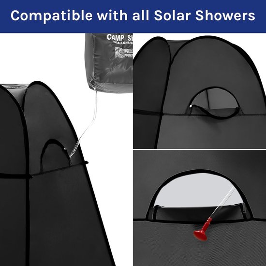 Pop-up Douchetent, Toilettent, Omkleedtent, Draagbare Camping Douchecabine, Toilettent, Mobiele Kleedkamer, Houten Tent voor Buiten, Privacyscherm, Ruime Privétent, Opslagtent voor van Merkloos — afbeelding 3