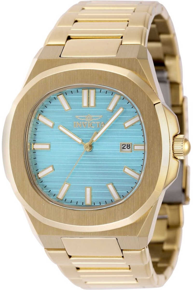 Invicta Speedway 48517 Heren Horloge - Waterdicht - Analoog - Quartz Uurwerk - Roestvrij Staal met blauwe Wijzerplaat - 41mm