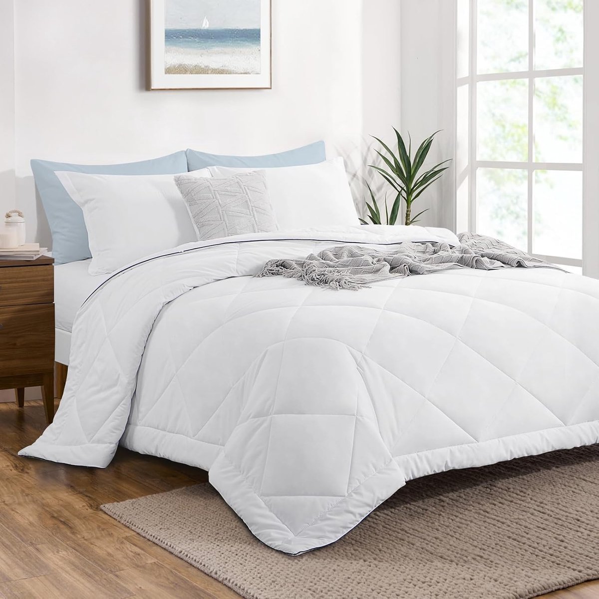Ibenzoa® Lichtgewicht Sommerdeken 240x220 cm - Ademend Textiel voor Verfrissing