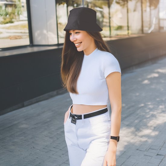Chapeaux de soleil Trendoz Festival pour adultes - 10x - noir - 100% coton