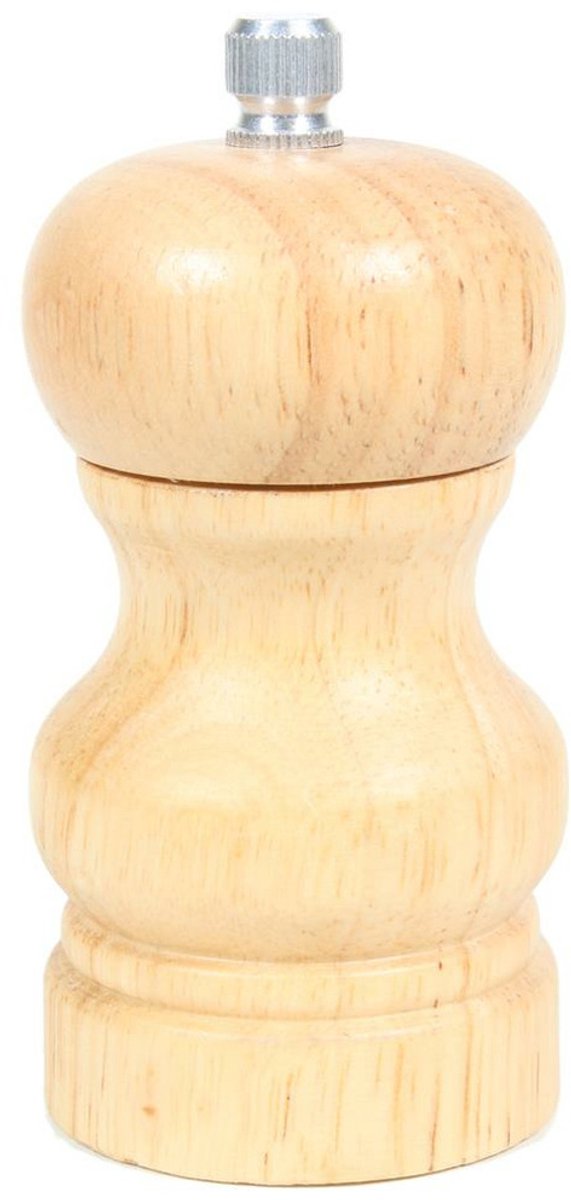 Cook Concept Pepermolen/zoutmolen - hout - bruin - 10 cm - kruidenmolen - kruiden vermaler