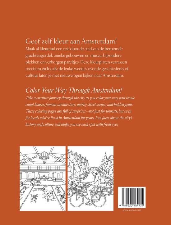 Kleurboek Amsterdam I Coloring Book Amsterdam