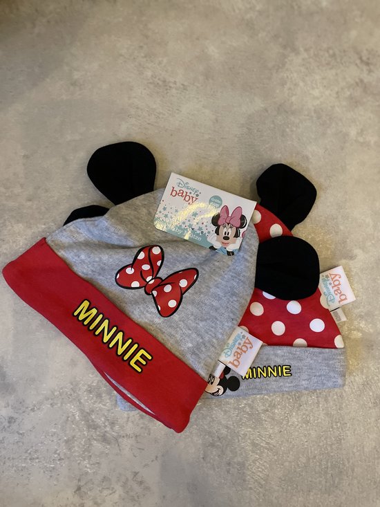 Maminobaby.nl - Minnie mouse Babygeschenkset - Kraamcadeau - Babyshower - Pyjama - Bijtring - Handgemaakte Speenkoord/haarclip/haarband - Sokjes - Babyslofjes - Sweater & legging - Slabbetjes — afbeelding 3