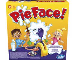foto van Pie Face-spel, spel met slagroom voor kinderen, gezinsspel, kleuterspellen, leeftijd 5+
