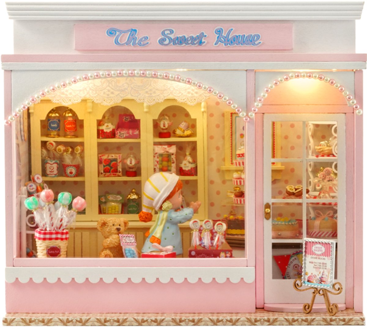 CUTE ROOM - DIY Miniatuur Houten Poppenhuis Bouwpakket - F-015 - The Sweet House