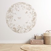 Papier peint cercle Tropical - Ø 125 cm - Cercle mural intérieur - Décoration murale - Jungle - Imprimé tropical - Papier peint Chambre de bébé sans PVC - Chambre bébé et chambre de bébé - Accessoires chambre Chambre de bébé