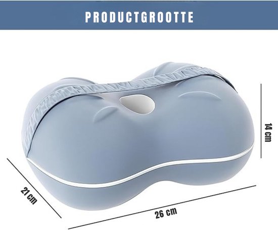 GTB® Beenkussen Rugslaper - Wigkussen - Beenkussen - Grijs - 26cm x 21cm x 14cm