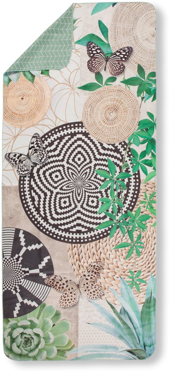 HIP Yoga / Reishanddoek "mandala's, cactussen en vlinders" - Multi - (75x180 cm) - Microvezel