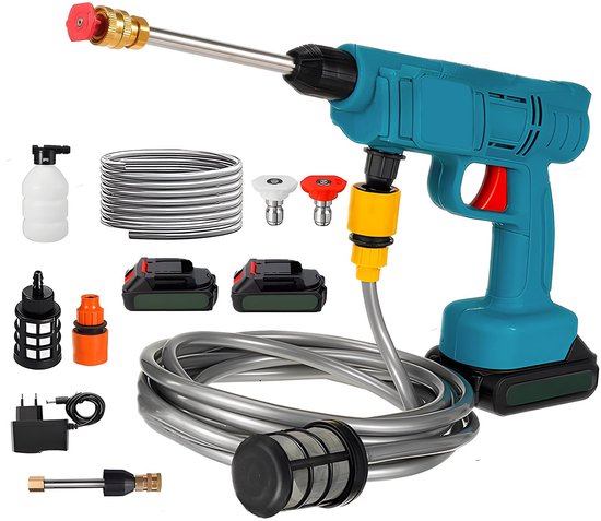 30 Bar Draadloze Hogedruk Autowasser Waterstraal Reiniger | Geschikt voor Makita 18V Batterijen - Krachtige Reiniging voor Auto's & Meer