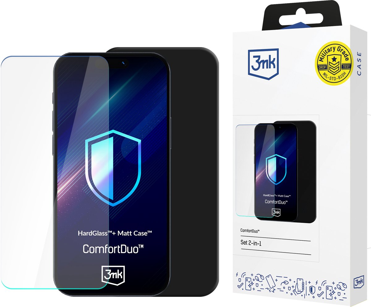 Telefoniescreenprotector Samsung Galaxy S25 - 3mk ComfortDuo Matt Black