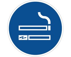Roken en e-sigaret toegestaan sticker 400 mm