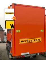 Rood witte markering vrachtwagen - retroreflecterende folie
