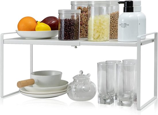 GarveeMore Küchenorganizer-Set Ausziehbar Küche Kohlenstoffstahl Einziehbar Kabi