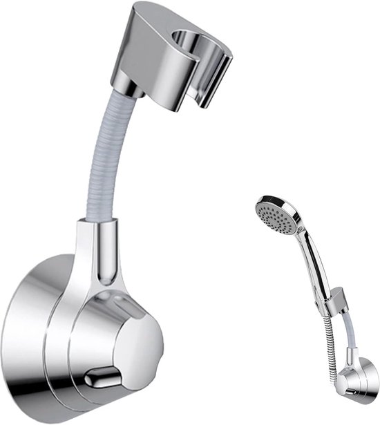 Support De Pommeau De Douche Sans Perçage - Ventouse Rotative 360°, Réglable, Universel 1/2", Antidérapant