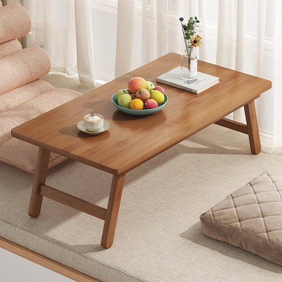 INEOUT Japanse vloertafel, Japanse eettafel, vintage theetafel lage tafel, rechthoekige stijl tatami tafel, of zittend op de vloer accentmeubilair