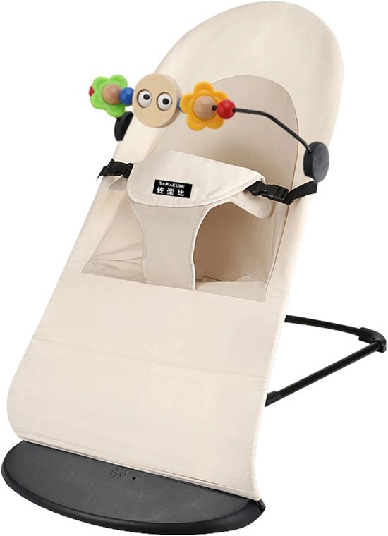 Wipstoel - Wiegstoel - Schommelstoel - Baby - Met Speelgoed - Beige